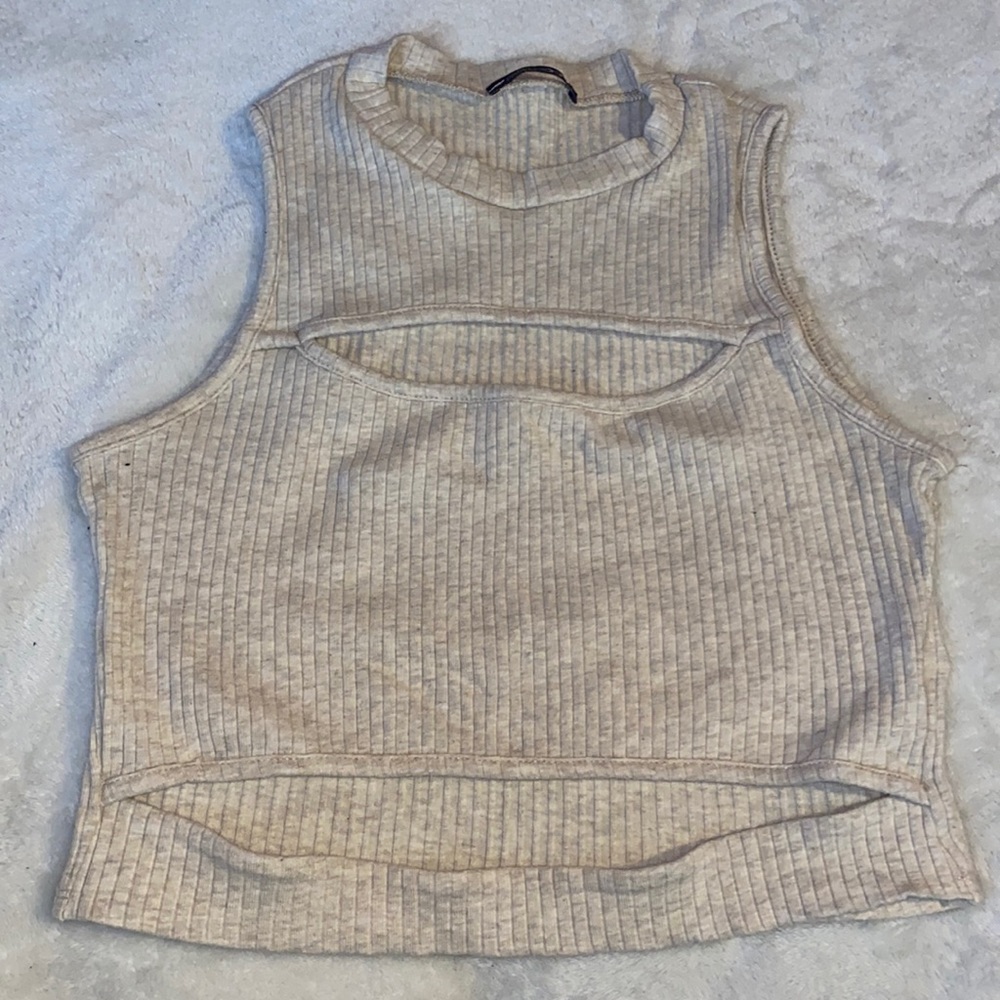 Nude crop top